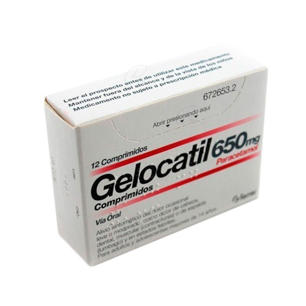 GELOCATIL 650 mg COMPRIMIDOS, 12...