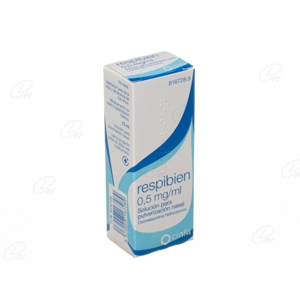 RESPIBIEN 0,5 mg/ ml SOLUCION PARA PULVERIZACION NASAL, 1 envase pulverizador de 15 ml