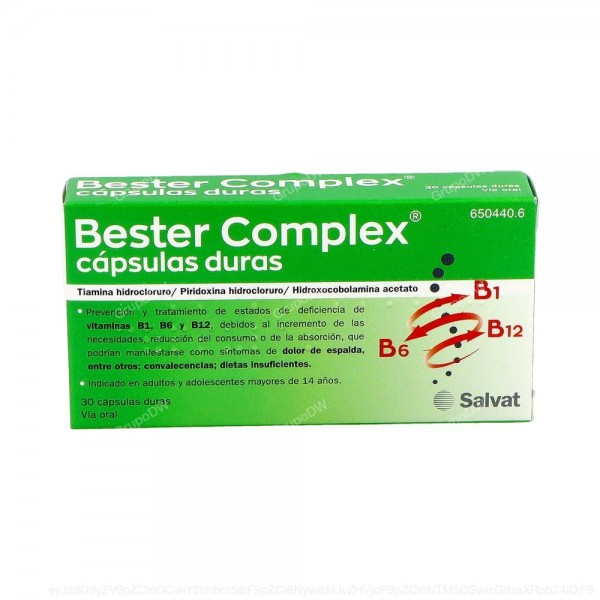 BESTER COMPLEX CAPSULAS DURAS, 30 capsulas