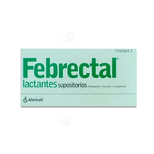 FEBRECTAL LACTANTES 150 mg SUPOSITORIOS, 6 supositorios