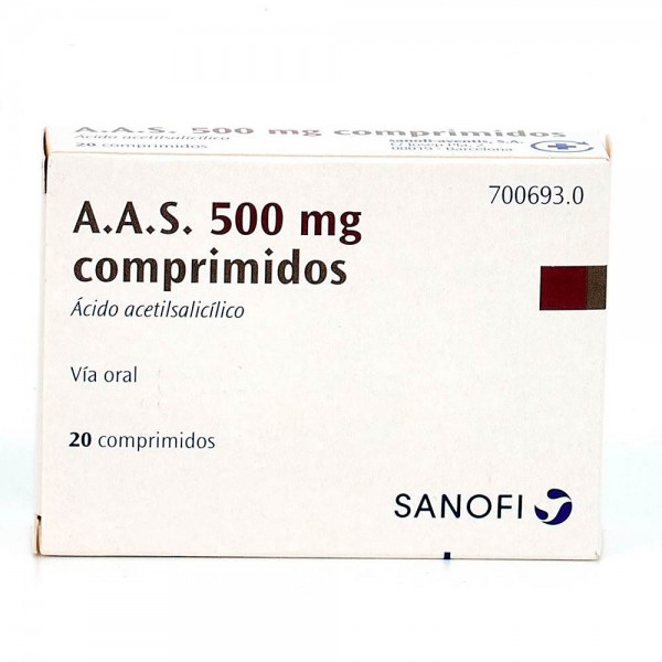 A.A.S. 500 mg COMPRIMIDOS, 20 comprimidos