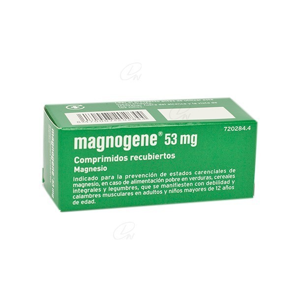 MAGNOGENE 53 mg COMPRIMIDOS RECUBIERTOS, 45 comprimidos