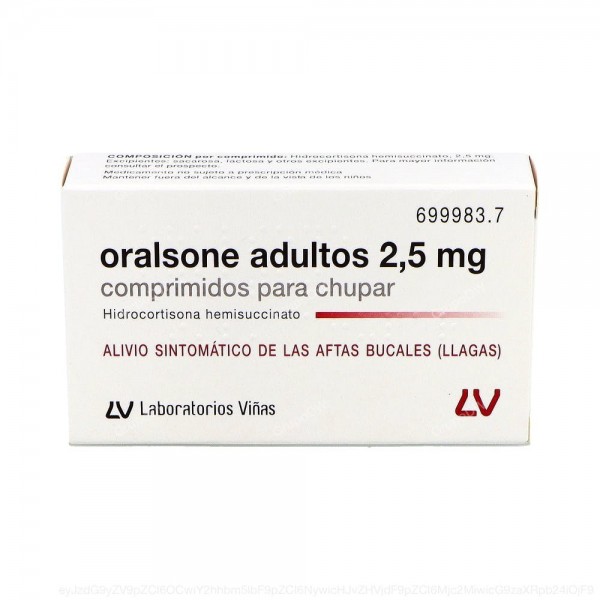 ORALSONE ADULTOS 2,5 mg COMPRIMIDOS PARA CHUPAR, 12 comprimidos