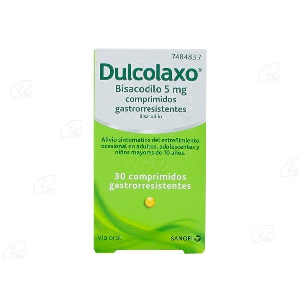 DULCOLAXO BISACODILO 5 mg COMPRIMIDOS GASTRORRESISTENTES, 30 comprimidos