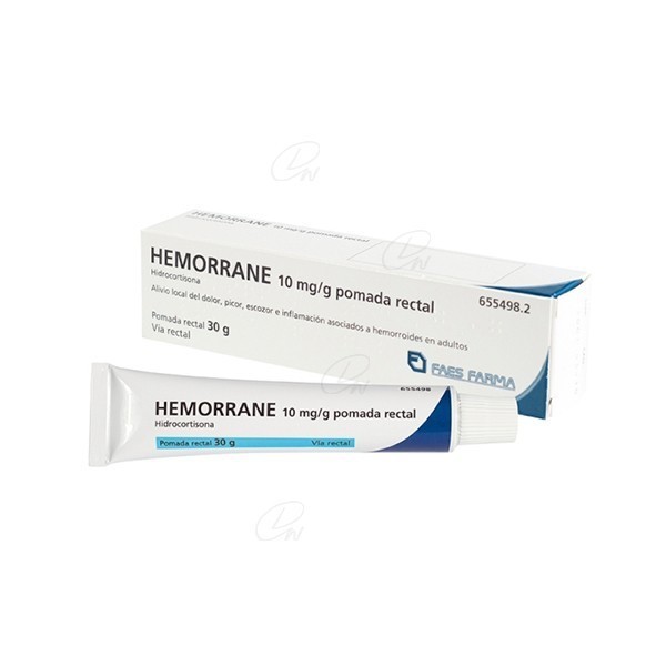 HEMORRANE 10 mg/g POMADA RECTAL, 1 tubo de 30 g