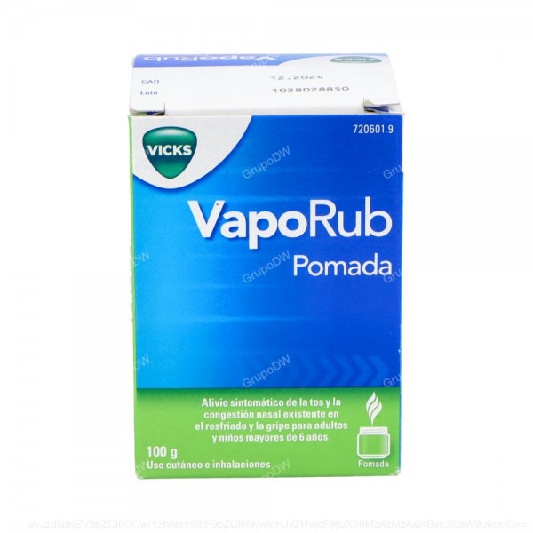 VAPORUB POMADA, 1 frasco de 100 g