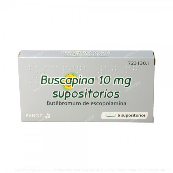 BUSCAPINA 10 mg SUPOSITORIOS, 6 supositorios