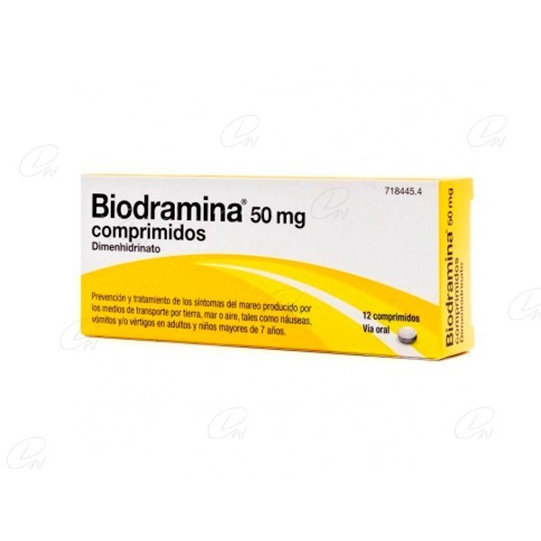 BIODRAMINA 50 mg COMPRIMIDOS, 12...