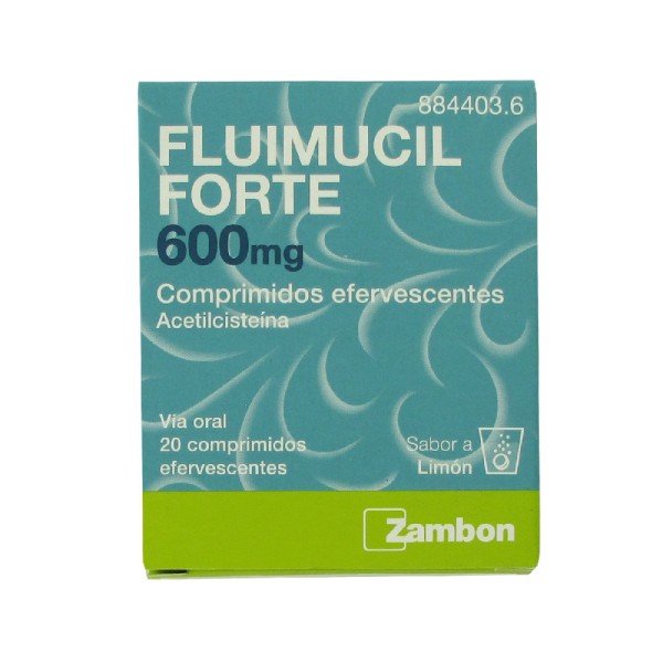 FLUIMUCIL FORTE 600 mg COMPRIMIDOS EFERVESCENTES, 20 comprimidos