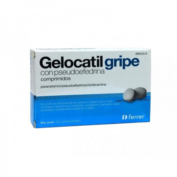 GELOCATIL GRIPE CON PSEUDOEFEDRINA COMPRIMIDOS, 20 comprimidos