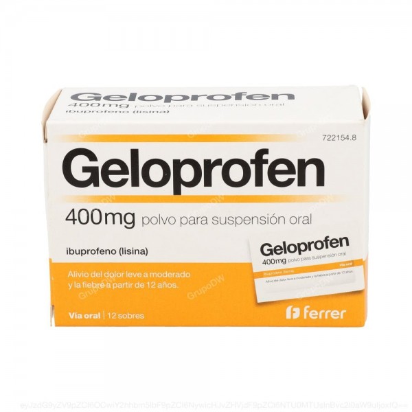 GELOPROFEN RAPID 400 mg POLVO PARA SUSPENSION ORAL