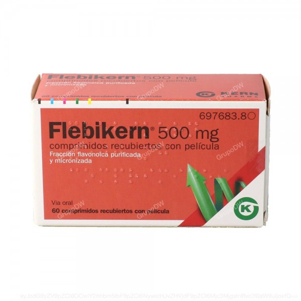 FLEBIKERN 500 mg COMPRIMIDOS RECUBIERTOS CON PELICULA, 60 comprimidos