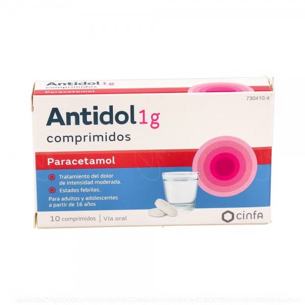 ANTIDOL 1 G COMPRIMIDOS, 10 comprimidos