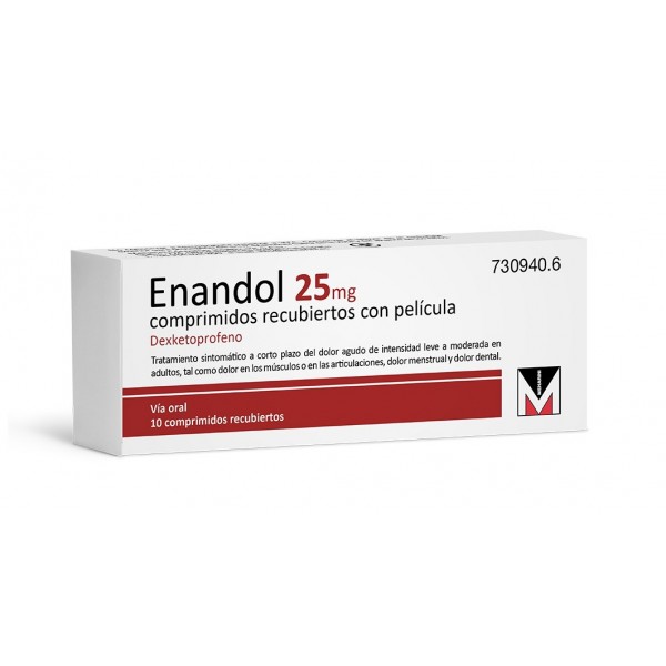 ENANDOL 25 mg COMPRIMIDOS RECUBIERTOS CON PELICULA