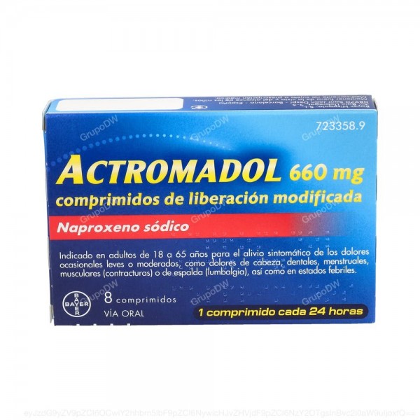 ACTROMADOL 660 MG COMPRIMIDOS DE LIBERACIÓN MODIFICADA