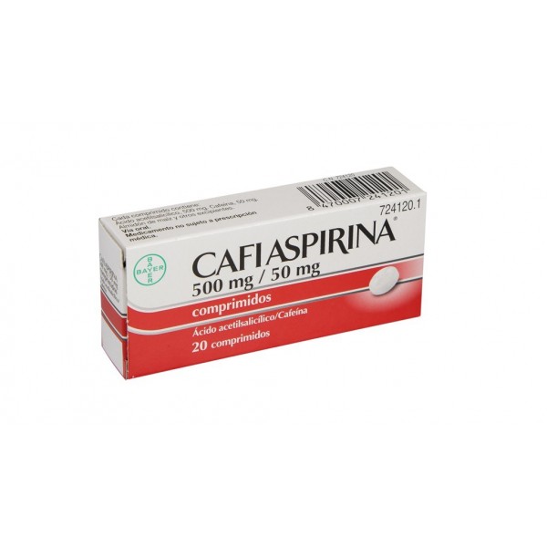 CAFIASPIRINA 500 mg/50 mg COMPRIMIDOS, 20 comprimidos