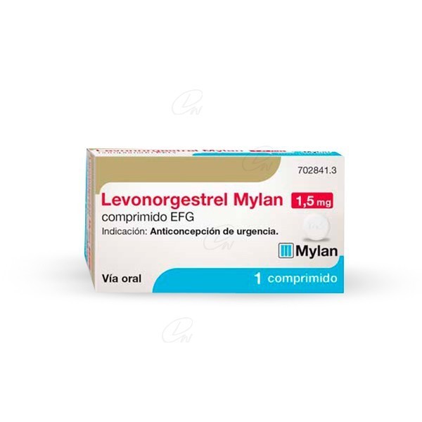 LEVONORGESTREL MYLAN 1,5 mg COMPRIMIDO EFG, 1 comprimido