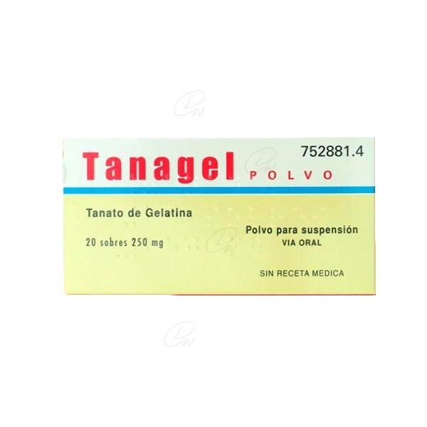 TANAGEL 250 mg POLVO PARA SUSPENSION ORAL, 20 sobres
