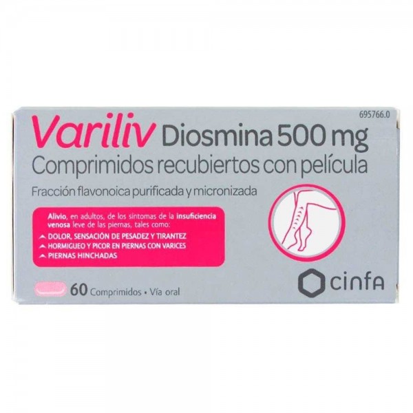 VARILIV DIOSMINA 500 MG COMPRIMIDOS...