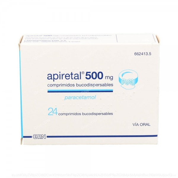 APIRETAL 500 mg COMPRIMIDOS BUCODISPERSABLES, 24 comprimidos