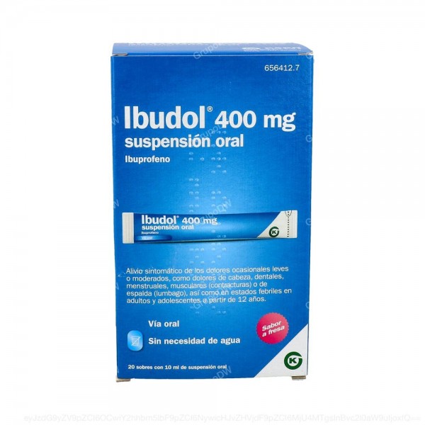 IBUDOL 400 mg SUSPENSION ORAL, 20 sobres