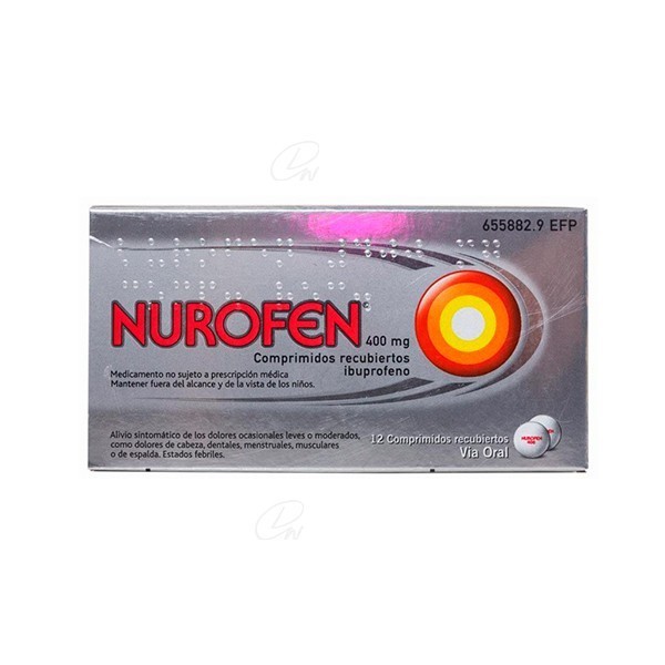 NUROFEN 400 mg COMPRIMIDOS RECUBIERTOS, 12 comprimidos