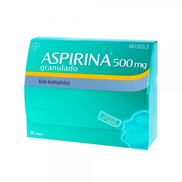 ASPIRINA 500 mg GRANULADO, 20 sobres