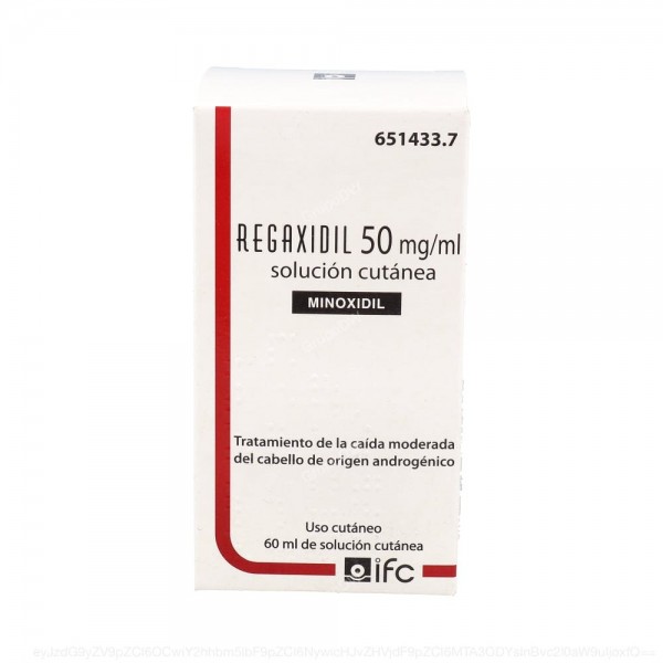 REGAXIDIL 50 mg/ml SOLUCION CUTANEA, 1 frasco de 60 ml
