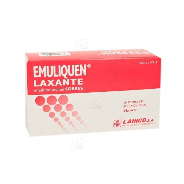 EMULIQUEN LAXANTE 7.173,9 mg/4,5 mg EMULSION ORAL EN SOBRES, 10 sobres