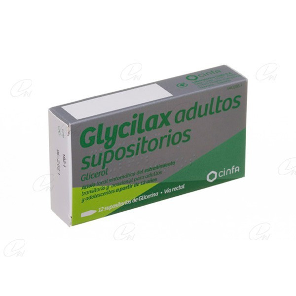 GLYCILAX ADULTOS SUPOSITORIOS, 12 supositorios