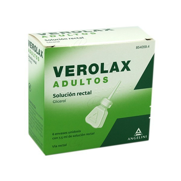 VEROLAX ADULTOS SOLUCION RECTAL, 6 enemas de 7,5 ml