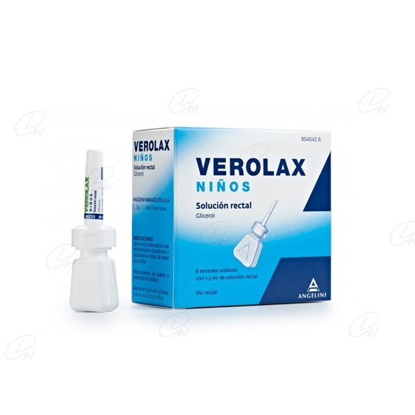 VEROLAX NIÑOS SOLUCION RECTAL, 6 enemas de 7,5 ml