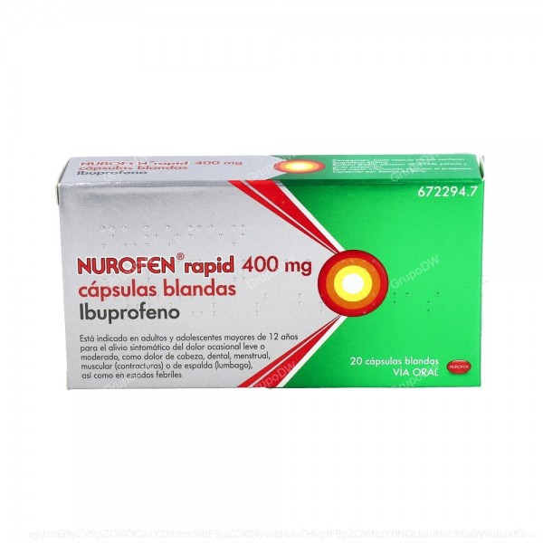 NUROFEN RAPID 400 mg CAPSULAS...