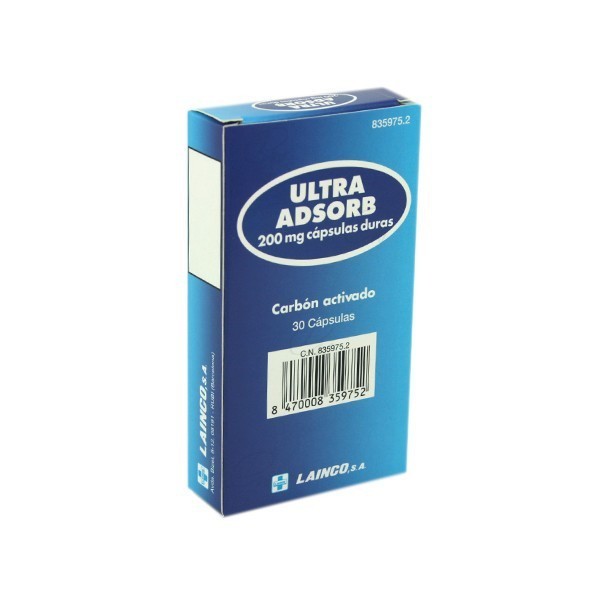 ULTRA ADSORB 200 mg CAPSULAS DURAS, 30 capsulas