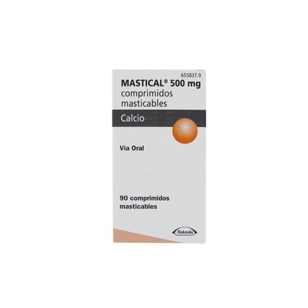 MASTICAL 500 mg COMPRIMIDOS MASTICABLES, 90 comprimidos