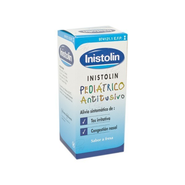 INISTOLIN PEDIATRICO ANTITUSIVO Y DESCONGESTIVO 2 mg/ml + 6 mg/ml JARABE, 1 frasco de 120 ml