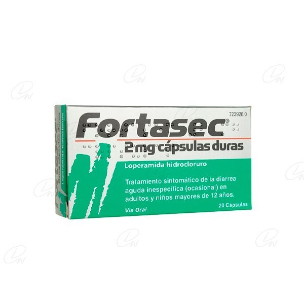 FORTASEC 2 MG CAPSULAS DURAS, 20 capsulas