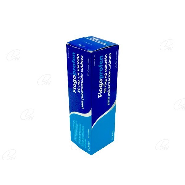 FLOGOPROFEN 50 mg/ml SOLUCION PARA PULVERIZACION CUTANEA, 1 frasco de 100 ml