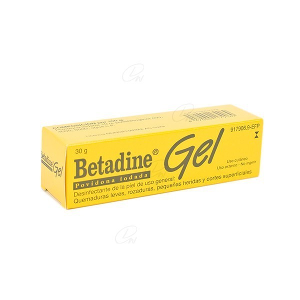 BETADINE GEL 100 mg/g GEL, 1 tubo de 30 g