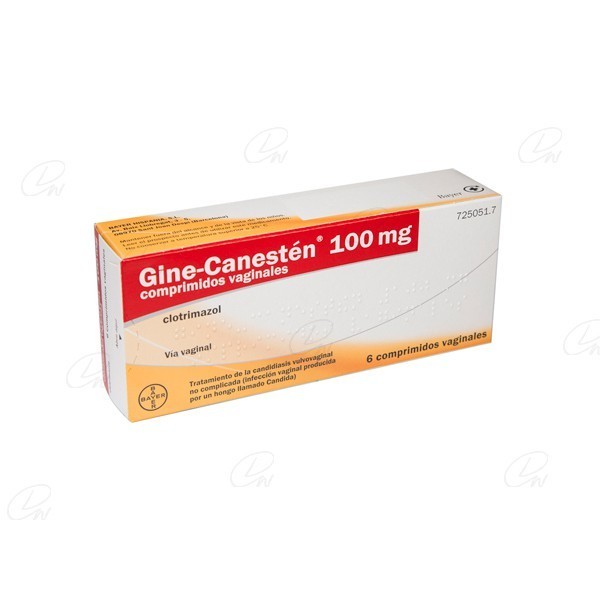GINE-CANESTEN 100 mg COMPRIMIDOS VAGINALES, 6 comprimidos